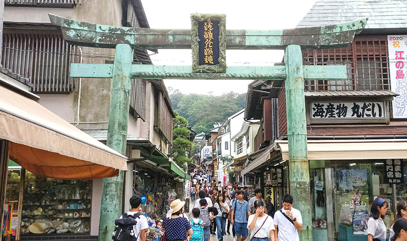 Guide Enoshima - torii vert