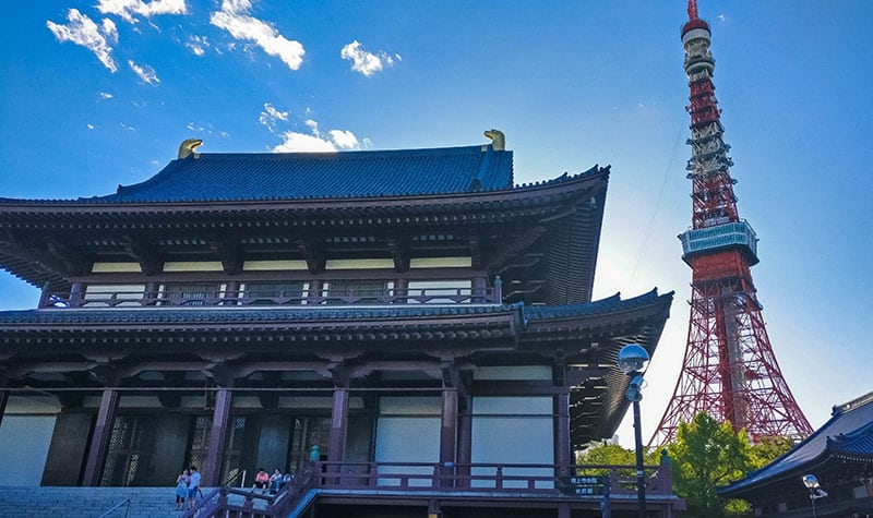 Temple Zojo-ji et tour de Tokyo à Minato