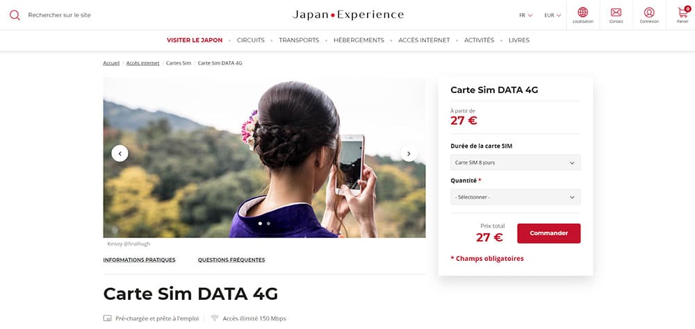 Réserver une carte SIM japonaise - Japan Experience