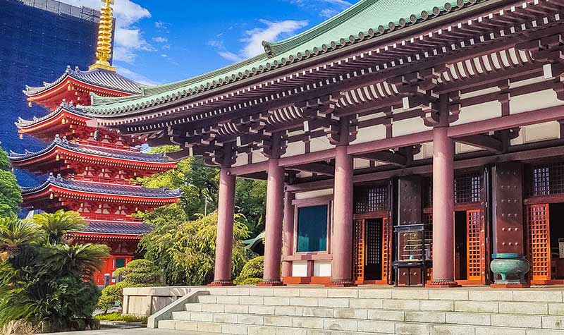Guide du temple Tôchô-ji à Fukuoka - bâtiment principal et pagode